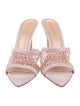 Gianvito Rossi Leather Mesh Accents Slides