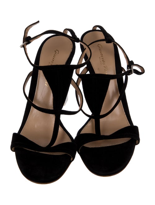 Gianvito Rossi Suede T-Strap Sandals