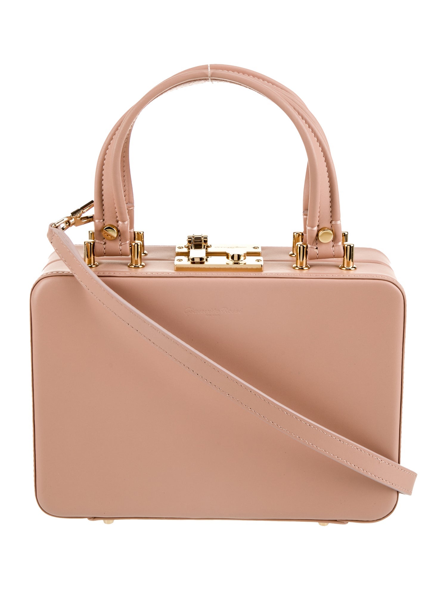 Gianvito Rossi Leather Top Handle Bag