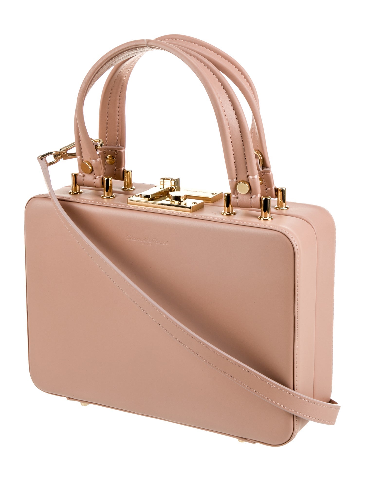 Gianvito Rossi Leather Top Handle Bag