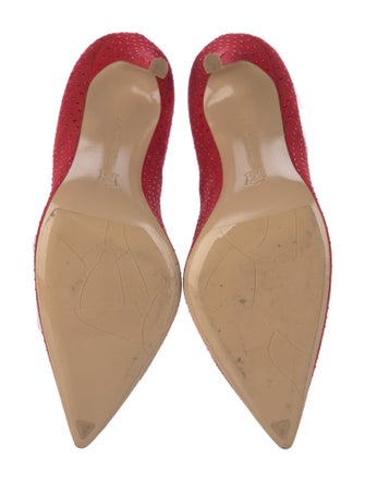 Gianvito Rossi Suede Crystal Embellishments Pumps