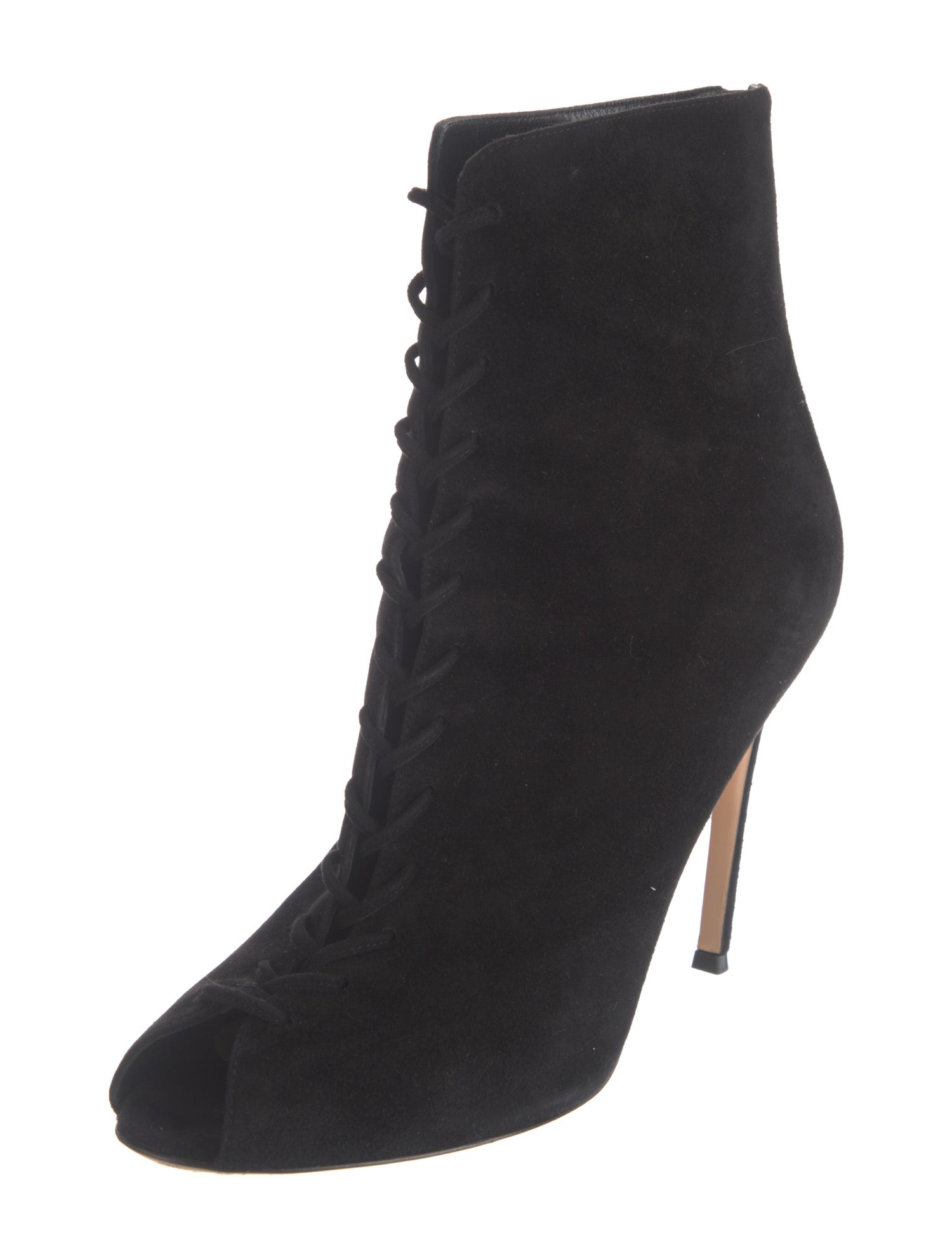 Gianvito Rossi Suede Lace-Up Boots