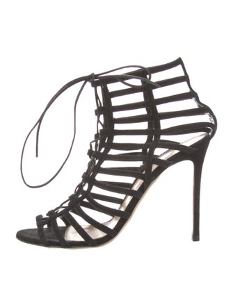 Gianvito Rossi Suede T-Strap Pumps