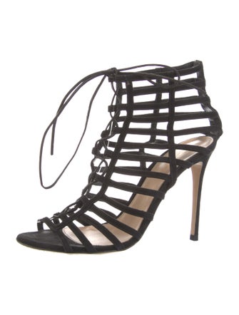 Gianvito Rossi Suede T-Strap Pumps