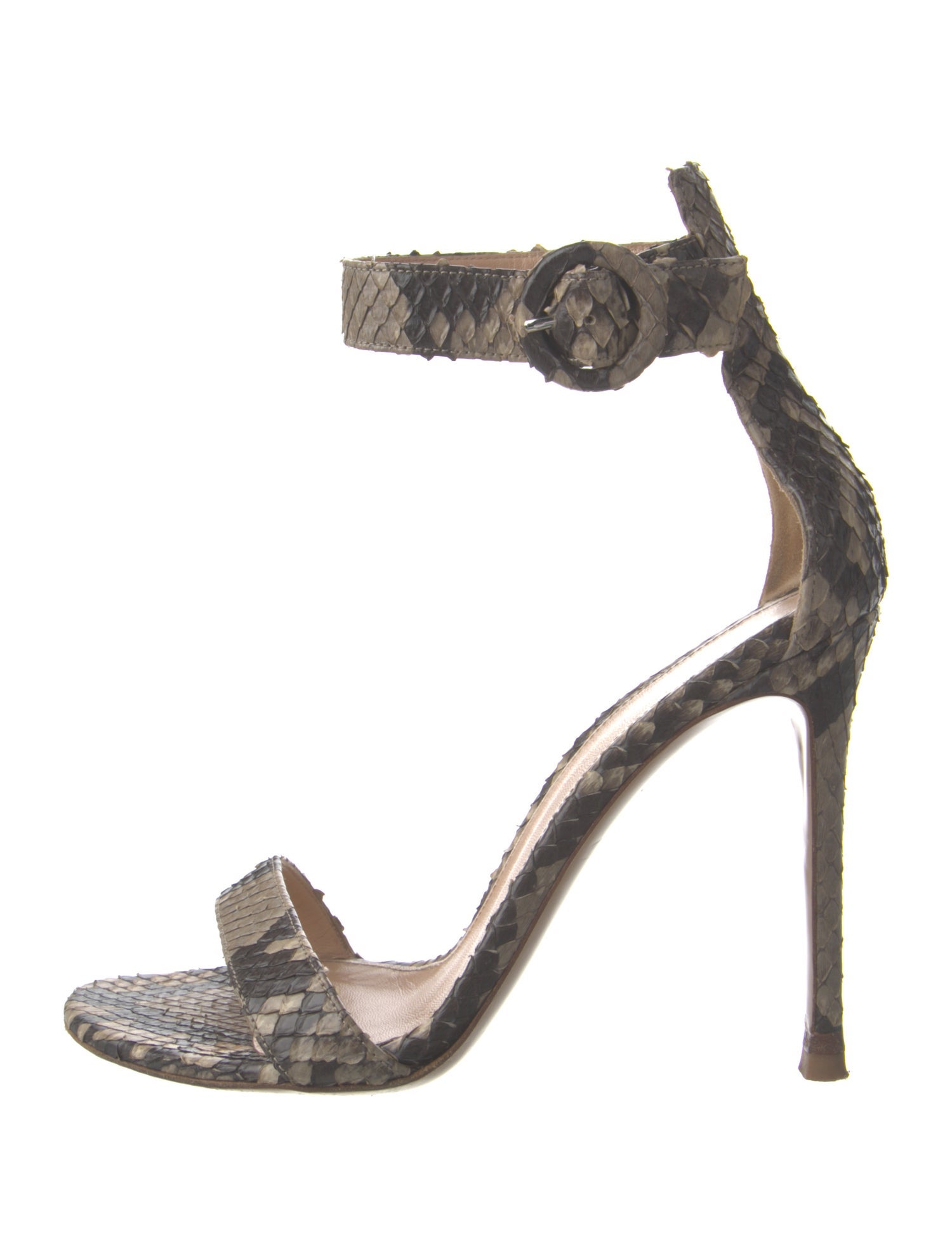 Gianvito Rossi Snakeskin Animal Print Sandals