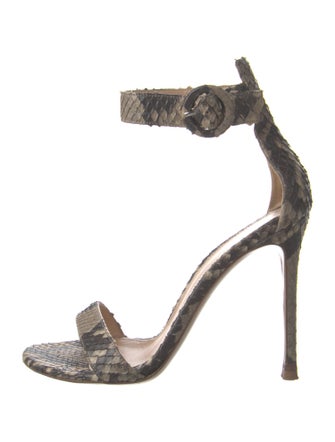 Gianvito Rossi Snakeskin Animal Print Sandals