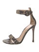 Gianvito Rossi Snakeskin Animal Print Sandals