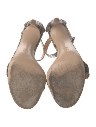Gianvito Rossi Snakeskin Animal Print Sandals