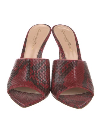 Gianvito Rossi Snakeskin Animal Print Slides