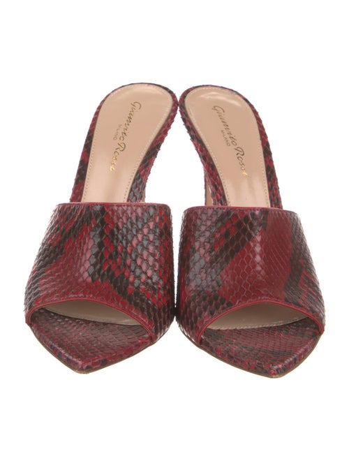 Gianvito Rossi Snakeskin Animal Print Slides
