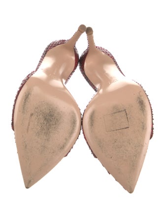 Gianvito Rossi Snakeskin Animal Print Slides