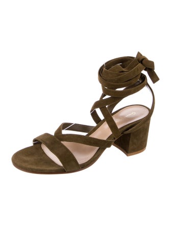 Gianvito Rossi Suede Gladiator Sandals