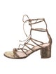 Gianvito Rossi Embossed Leather Gladiator Sandals
