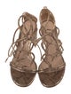 Gianvito Rossi Embossed Leather Gladiator Sandals