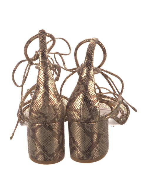 Gianvito Rossi Embossed Leather Gladiator Sandals