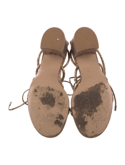 Gianvito Rossi Embossed Leather Gladiator Sandals