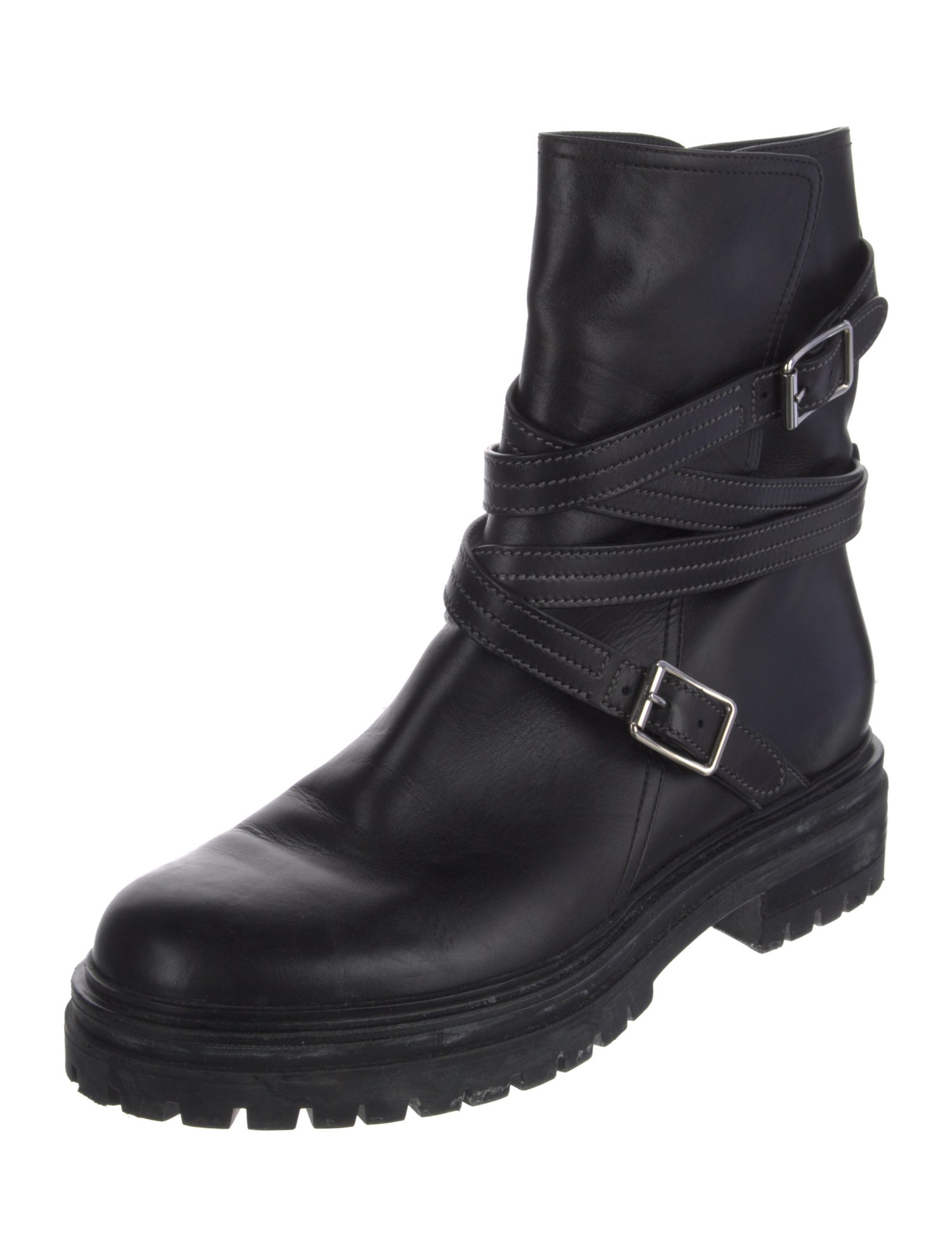 Gianvito Rossi Leather Moto Boots