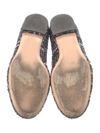 Gianvito Rossi Tweed Pattern Mary Jane Flats