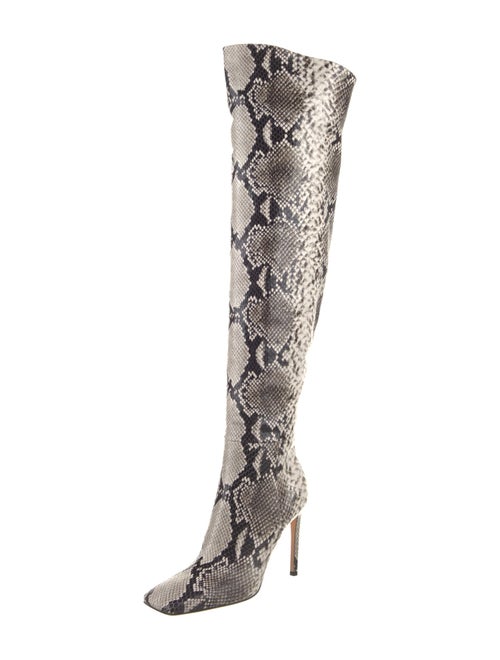 Gianvito Rossi Leather Animal Print Boots