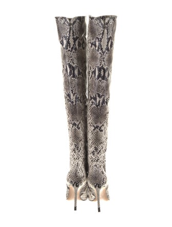 Gianvito Rossi Leather Animal Print Boots