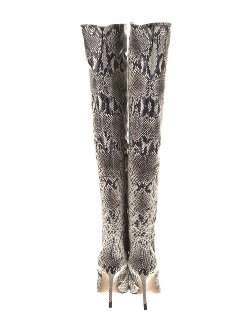 Gianvito Rossi Leather Animal Print Boots