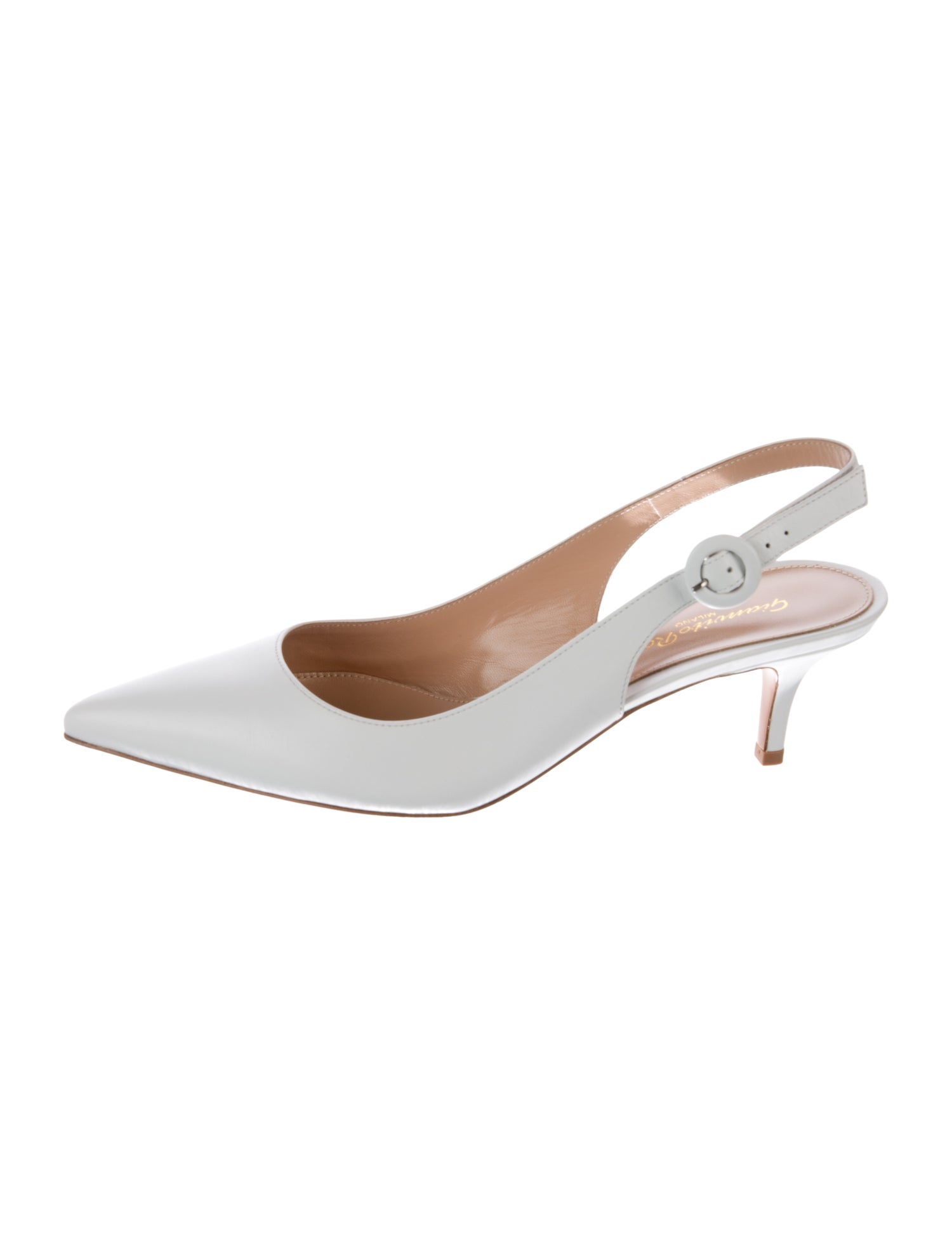 Chanel Interlocking CC Logo Leather Mules - White Pumps