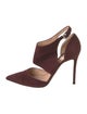 Gianvito Rossi Suede Cutout Accent D'Orsay Pumps