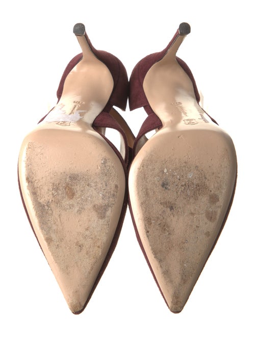 Gianvito Rossi Suede Cutout Accent D'Orsay Pumps