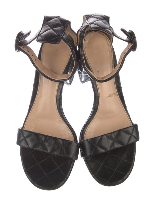 Gianvito Rossi Quilted Pattern Leather Sandals