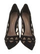 Gianvito Rossi Suede Mesh Accents Pumps