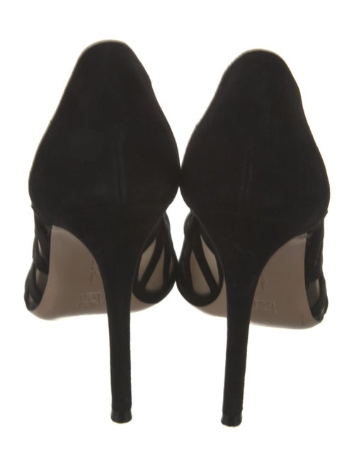 Gianvito Rossi Suede Mesh Accents Pumps