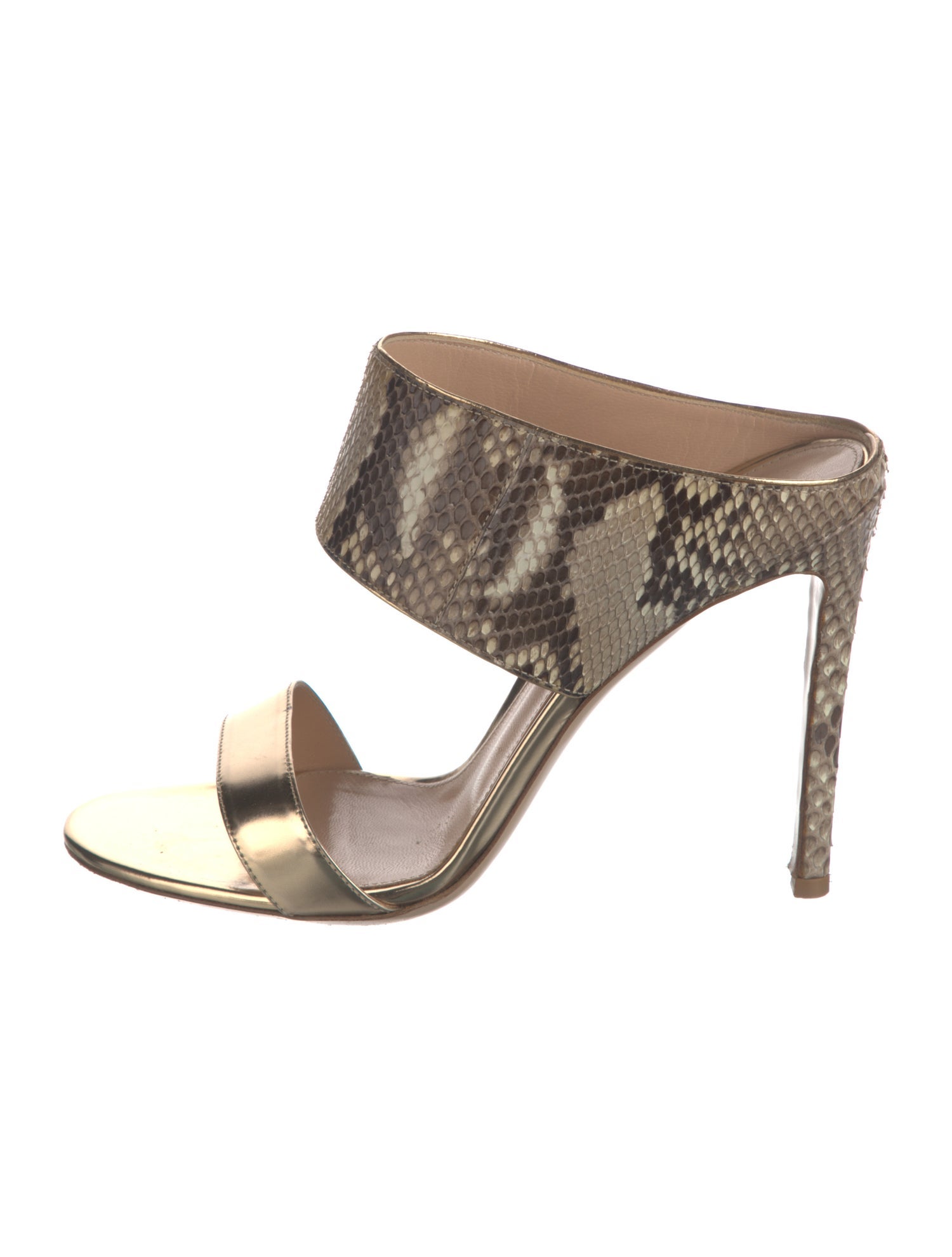 Gianvito Rossi Python Animal Print Slides