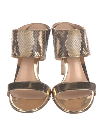Gianvito Rossi Python Animal Print Slides
