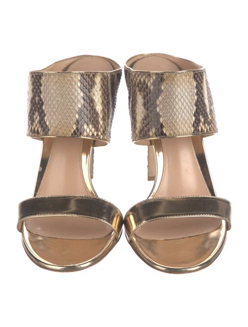 Gianvito Rossi Python Animal Print Slides