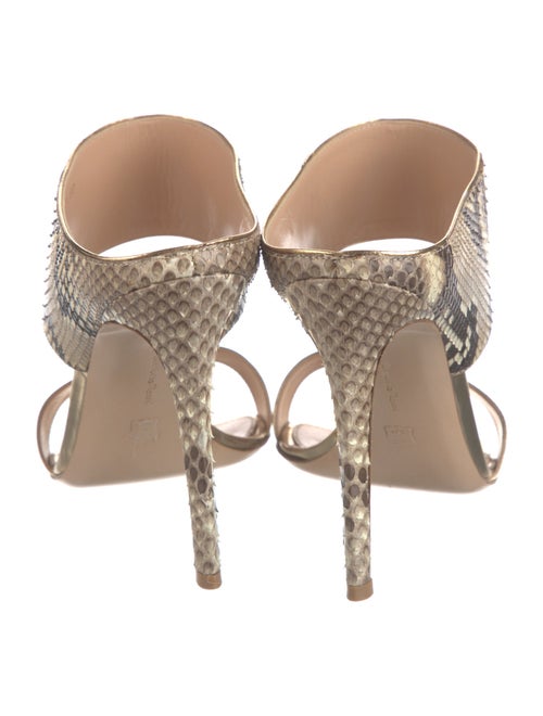Gianvito Rossi Python Animal Print Slides