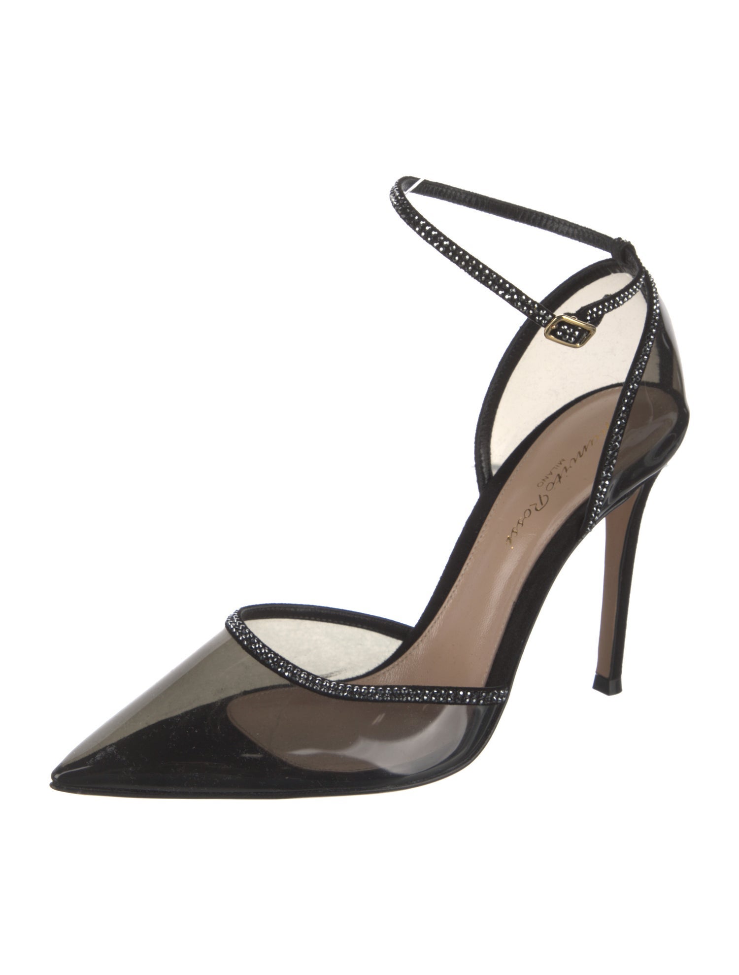 Gianvito Rossi PVC Crystal Embellishments D'Orsay Pumps