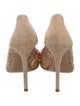 Gianvito Rossi Suede Lace Pattern Pumps