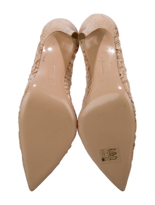 Gianvito Rossi Suede Lace Pattern Pumps