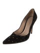 Gianvito Rossi Suede Polka Dot Print Pumps