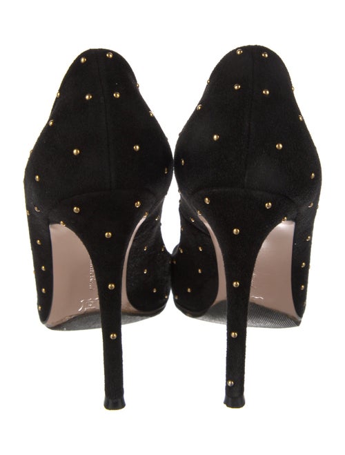 Gianvito Rossi Suede Polka Dot Print Pumps