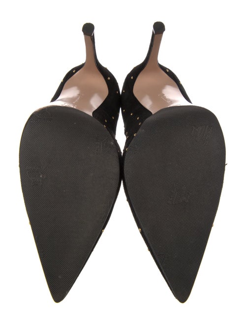 Gianvito Rossi Suede Polka Dot Print Pumps