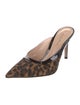 Gianvito Rossi Suede Animal Print Mules