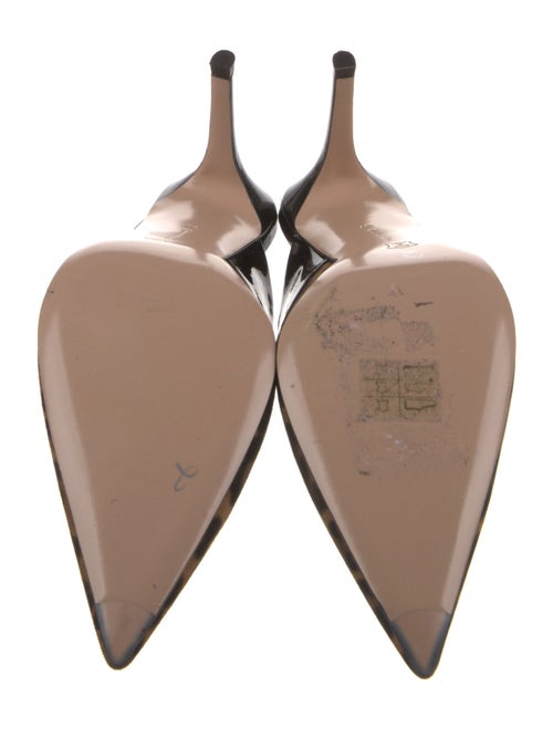 Gianvito Rossi Suede Animal Print Mules