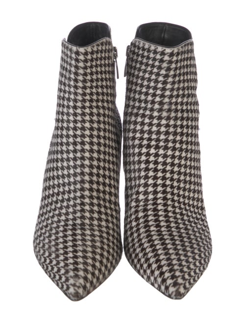 Gianvito Rossi Ponyhair Houndstooth Print Sock Boots