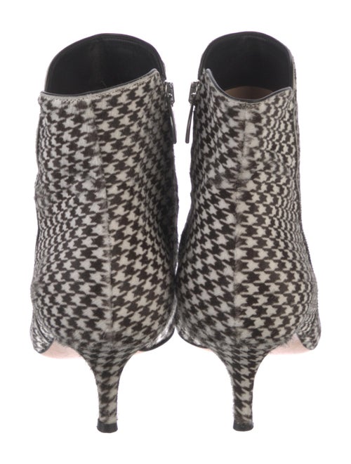Gianvito Rossi Ponyhair Houndstooth Print Sock Boots