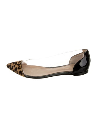 Gianvito Rossi PVC Animal Print D'Orsay Flats