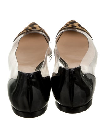 Gianvito Rossi PVC Animal Print D'Orsay Flats