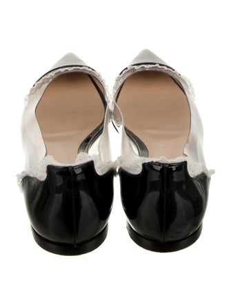 Gianvito Rossi PVC Lace Trim Embellishment D'Orsay Flats