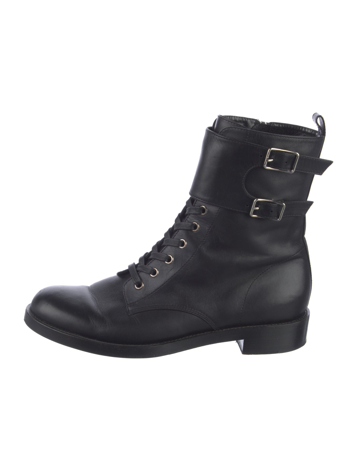 Gianvito Rossi Leather Combat Boots