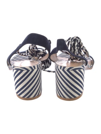 Gianvito Rossi Canvas Printed Sandals